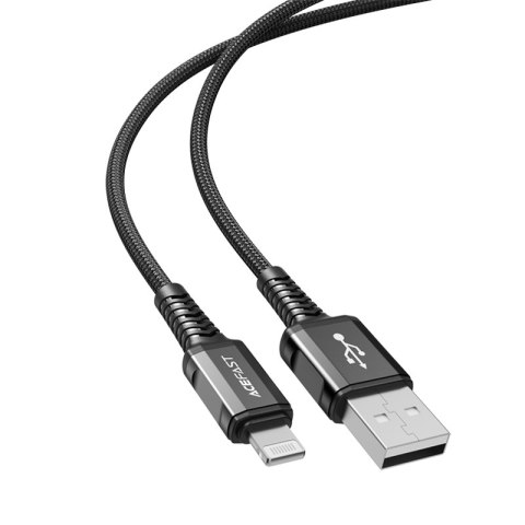 Kabel przewód MFI do iPhone USB - Lightning 2.4A 1.2m czarny ACEFAST