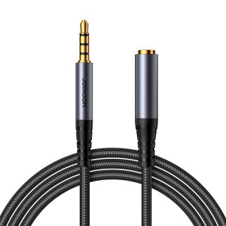 Przedłużacz kabla przewodu Audio Stereo AUX 3.5mm mini jack 1.2m czarny JOYROOM