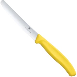 Nóż do pomidorów ząbkowany z zaokrąglonym czubkiem dł. 110/219 mm - żółty Victorinox