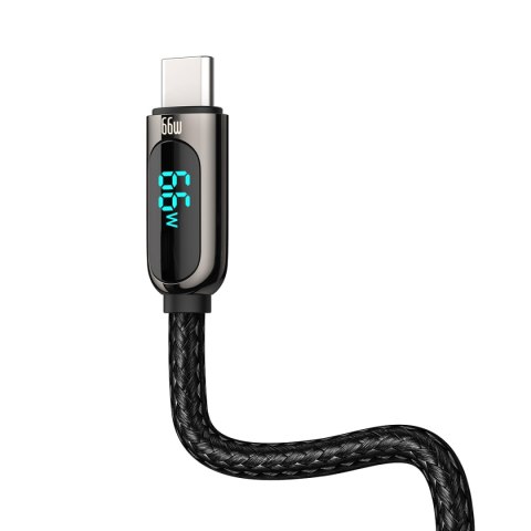 Kabel przewód Display Fast Charging Data USB-A - USB-C 66W 1m - czarny BASEUS
