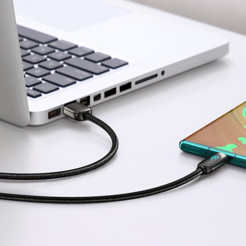 Kabel przewód Display Fast Charging Data USB-A - USB-C 66W 1m - czarny BASEUS
