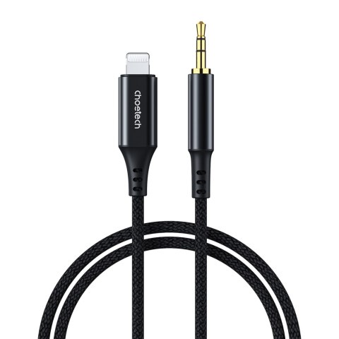 Kabel przewód audio AUX iPhone Lighting - mini jack 3.5mm 1 m - czarny CHOETECH