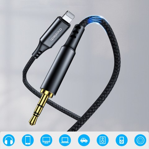 Kabel przewód audio AUX iPhone Lighting - mini jack 3.5mm 2 m - czarny CHOETECH