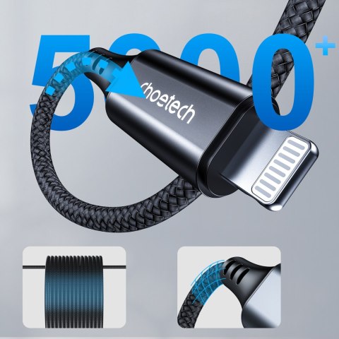 Kabel przewód audio AUX iPhone Lighting - mini jack 3.5mm 2 m - czarny CHOETECH