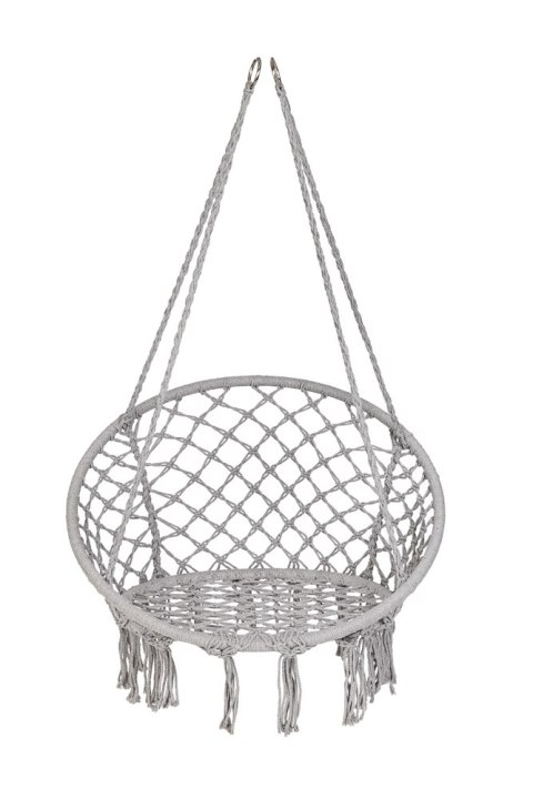 Huśtawka ogrodowa LUARO bocianie gniazdo z poduszką XXL szare 80cm 150kg Kik Sp. z o. o. Sp. k.