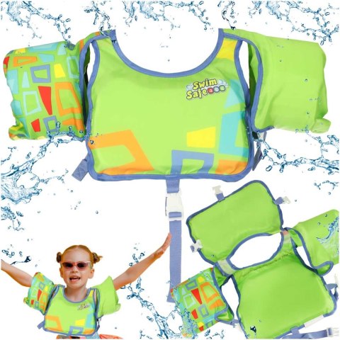 Kamizelka piankowa z rękawkami do pływania kapok dla dzieci 3-6 lat 19-30 kg BESTWAY 32174 zielona Kik Sp. z o. o. Sp. k.