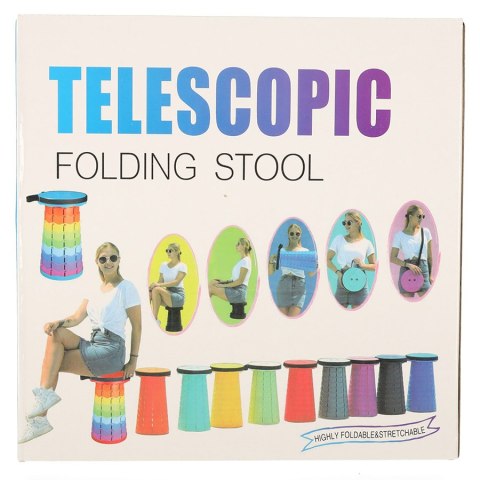 Krzesło składane taboret teleskopowy turystyczny przenośny niebieski 200kg Kik Sp. z o. o. Sp. k.