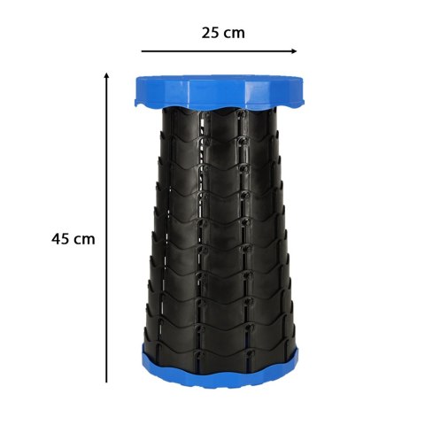 Krzesło składane taboret teleskopowy turystyczny przenośny niebieski 200kg Kik Sp. z o. o. Sp. k.