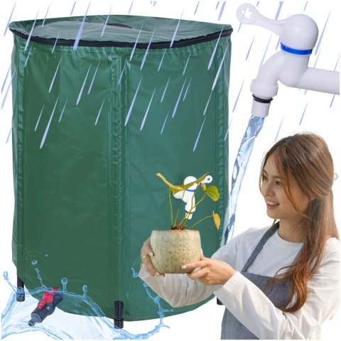 Pojemnik LUARO zbiornik na deszczówkę z kranem beczka na wodę deszczową składana 500 litrów Kik Sp. z o. o. Sp. k.