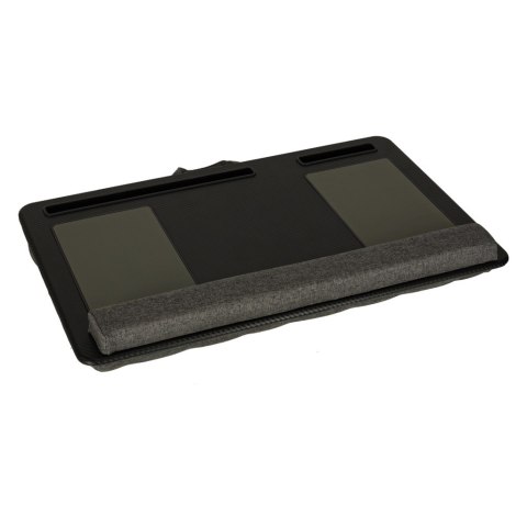 Stolik pod laptopa przenośny taca do łóżka na kolana podstawka czarny z poduszką Kik Sp. z o. o. Sp. k.