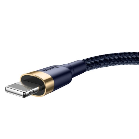 Kabel przewód Cafule USB-A - iPhone Lightning 2.4A QC 3.0 1m - niebiesko-złoty BASEUS