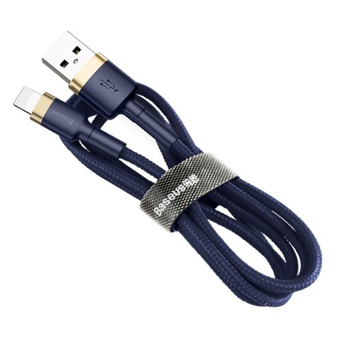 Kabel przewód Cafule USB-A - iPhone Lightning 2.4A QC 3.0 1m - niebiesko-złoty BASEUS