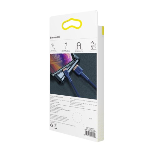 Kabel przewód Cafule USB-A - iPhone Lightning 2.4A QC 3.0 1m - niebiesko-złoty BASEUS