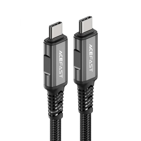 Kabel przewód USB-C USB4 PD3.1 5A do transmisji danych i Video 4K 1m - szaro-czarny ACEFAST