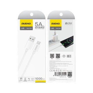 Kabel przewód do ładowania L4SM USB-A - micro USB 2A 1m - biały DUDAO