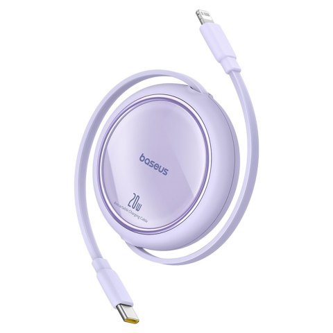 Kabel przewód zwijany Free2Pull USB-C - iPhone Lightning 20W 1m - fioletowy BASEUS