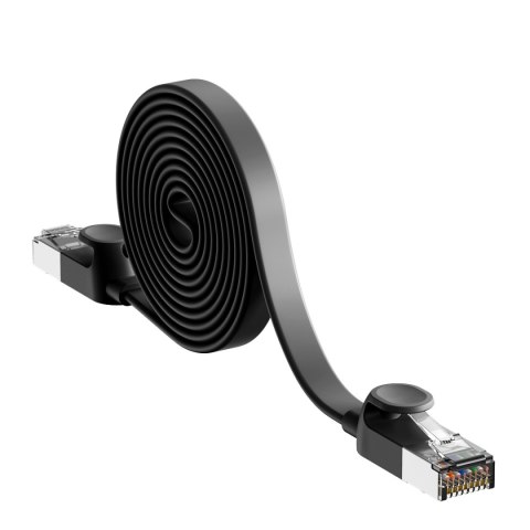 Kabel sieciowy RJ45 płaski High Speed Ethernet CAT6 1m - czarny BASEUS