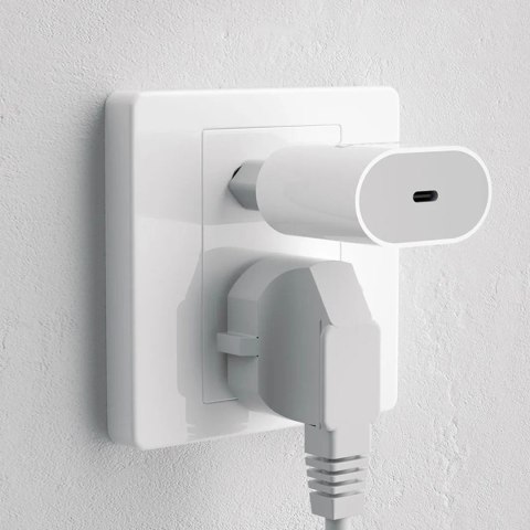 Mała ładowarka sieciowa A14EUC PD 20W USB-C + kabel USB-C - biała DUDAO