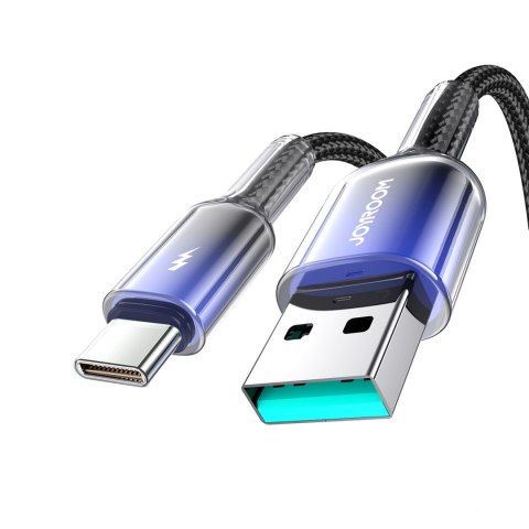 Kabel przewód Crystal-Clear Series 3A USB-A - USB-C 1.2m - czarny JOYROOM