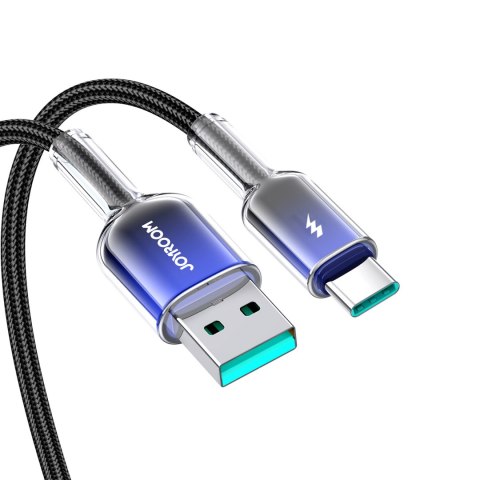 Kabel przewód Crystal-Clear Series 3A USB-A - USB-C 1.2m - czarny JOYROOM