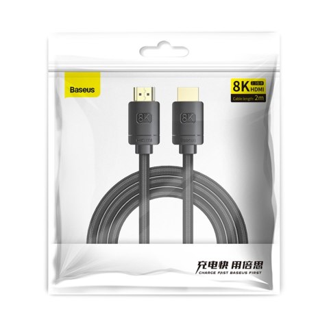 Kabel video HDMI High Definition Series 8K 2m - czarny BASEUS