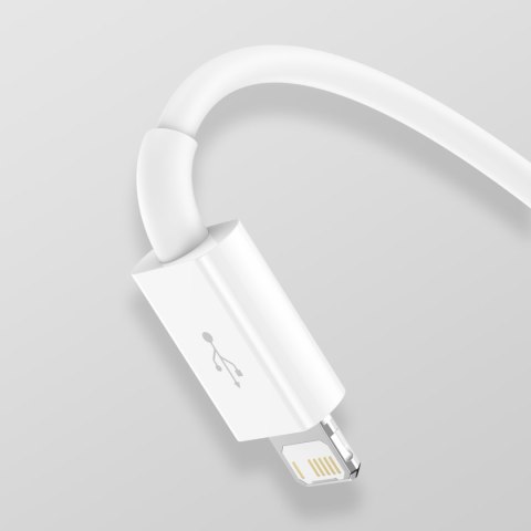 3w1 Kabel przewód Superior Series USB-A - USB-C / iPhone Lightning / micro USB 3.5A 0.5m - biały BASEUS