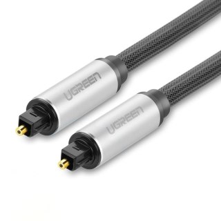 Kabel przewód optyczny audio światłowód Toslink SPDIF 1m - szary UGREEN