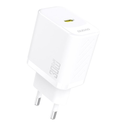 Szybka ładowarka sieciowa 30W PD GaN USB-C - biała DUDAO