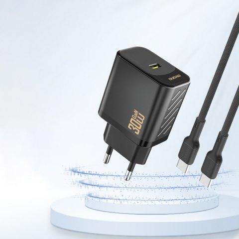 Szybka ładowarka sieciowa 30W PD GaN USB-C - czarna DUDAO