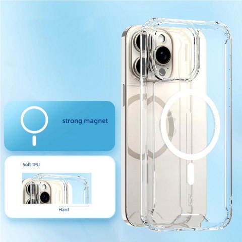 Etui case na Samsung Galaxy S24 FE Clear Corner Case MagSafe - przezroczyste WOZINSKY