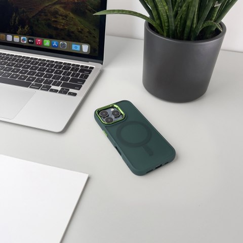 Etui na Samsung Galaxy S24 FE Fashion Case z MagSafe - zielone WOZINSKY