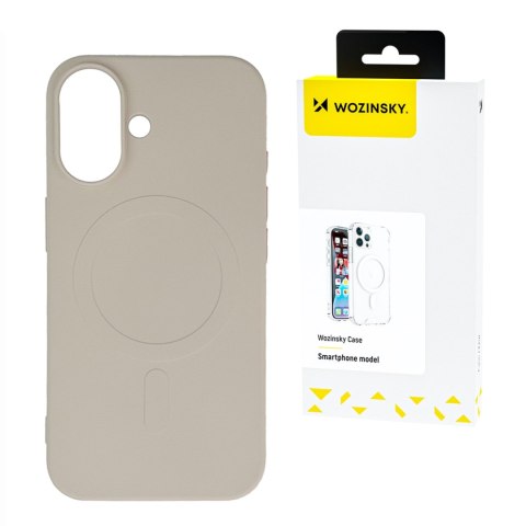 Silikonowe magnetyczne etui na Samsung Galaxy S25+ - beżowe WOZINSKY