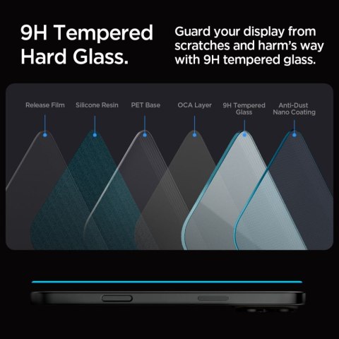 Szkło hartowane na iPhone 16 Pro Glas.tR EZ Fit - 2 szt. SPIGEN