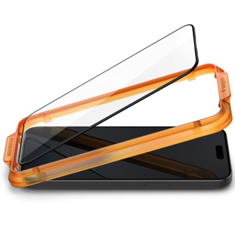 Szkło hartowane ochronne na iPhone 15 Plus ALM Glass FC - czarne 2 szt. SPIGEN