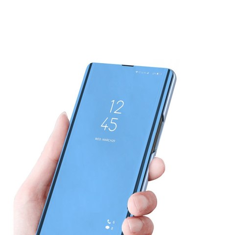Futerał etui z klapką na Samsung Galaxy A22 4G Clear View Case - czarny HURTEL