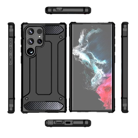 Pancerne hybrydowe etui na Xiaomi Redmi Note 14 5G Hybrid Armor - czarne HURTEL