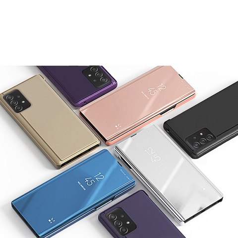 Futerał etui z klapką do Samsung Galaxy A73 Clear View Case - czarny HURTEL