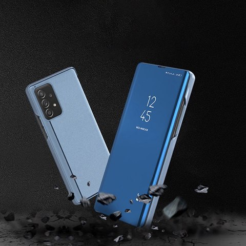Futerał etui z klapką do Samsung Galaxy A73 Clear View Case - czarny HURTEL