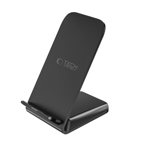 Ładowarka indukcyjna do smartfona w formie stojaka 15W - czarna Tech-Protect