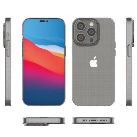 Żelowy pokrowiec etui do iPhone 14 Pro Ultra Clear 0.5mm - przezroczysty HURTEL