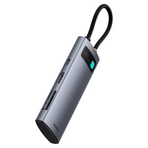7w1 HUB adapter Metal Gleam USB-C HDMI USB-A USB-C PD SD microSD - szary BASEUS