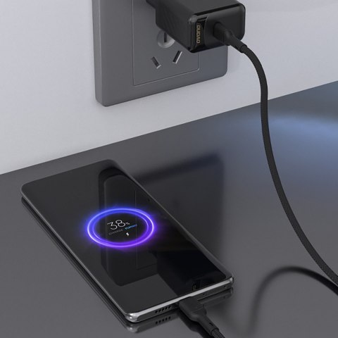 Kabel przewód USB-C 65W 2m - czarny DUDAO