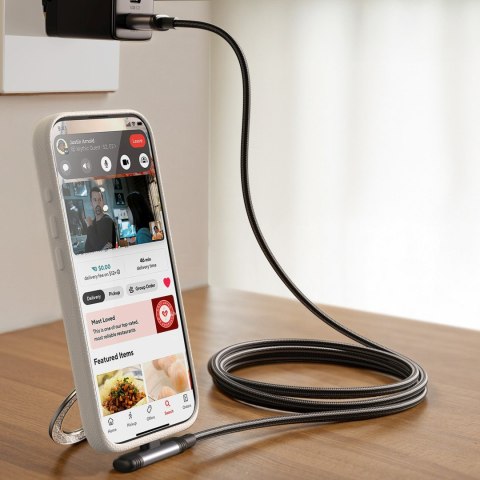 Kabel przewód kątowy USB-A iPhone Lightning 3A 1.2m - czarny JOYROOM