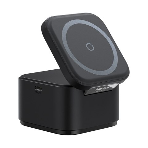 Ładowarka indukcyjna 3w1 do telefonu smartwatcha MagSafe 25W - czarna BASEUS
