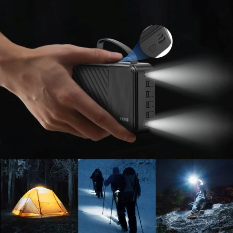 Powerbank K11 Pro 20000mAh z wbudowanymi kablami - biały DUDAO
