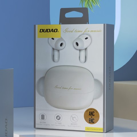 Słuchawki bezprzewodowe U21 TWS ANC ENC Bluetooth - białe DUDAO