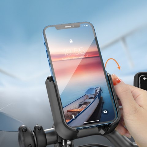 Uchwyt do telefonu na rower motocykl hulajnogę 4.7-7'' - czarny
