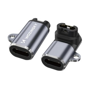 Adapter przejściówka USB-C do zegarka smartwatch Garmin - szary WOZINSKY