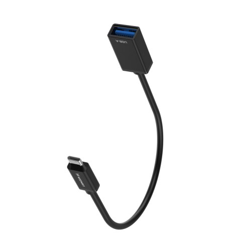 Adapter przejściówka USB-C (męski) - USB-A (żeński) OTG - czarny WOZINSKY