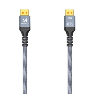 Kabel przewód DisplayPort z ceryfikatem VESA 80 Gb/s 16K HDR HDCP DSC 1m - czarny WOZINSKY